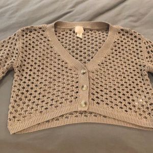 H&M crop crochet Cardigan. Size medium